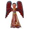 Edge collection - 3.75" x 6" - Red - Handcrafted Red Angel Garden Ornament - 1 Piece